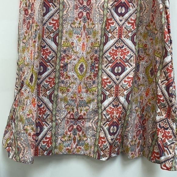 RACHEL Zoe Aztec Southwestern Boho 100% Linen Pocket Dress Women’s Size XS - Picture 5 of 14